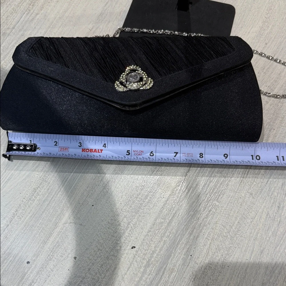 Elegant Black Clutch with Chain Strap